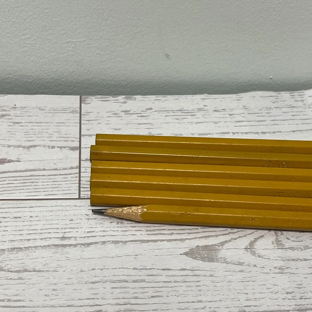 Vintage Eberhard Faber American 2.5 F Pencils Yellow Lot of 6 USA Made